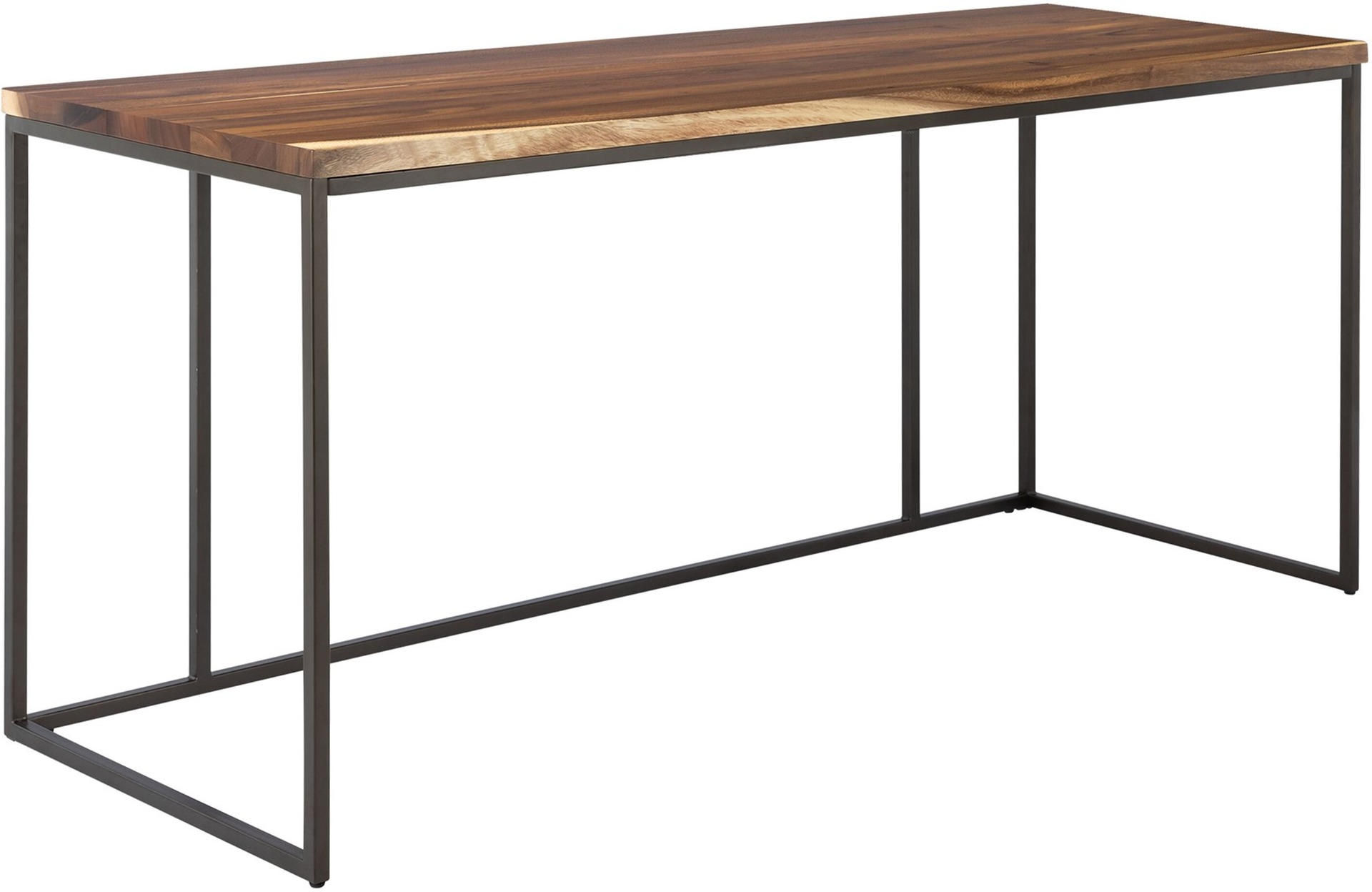 Der Schreibtisch Flare überzeugt mit seinem massivem aber auch industriellem Design. Gefertigt wurde der Tisch aus massivem Suar Holz, welches einen natürlichen Farbton besitzt. Der Tisch besitzt eine Länge von 140 cm.