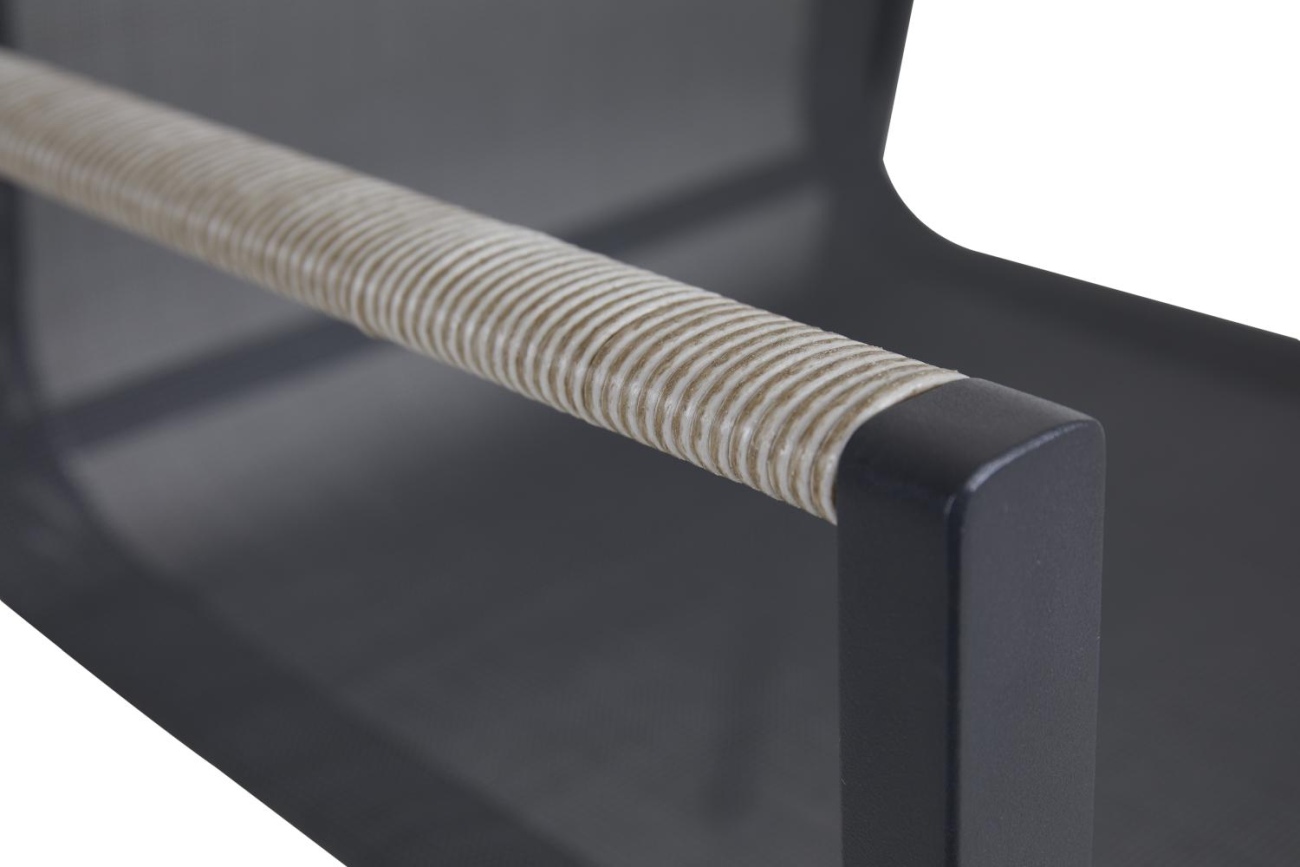 Gartenstuhl Lyra aus Metall, Schwarz