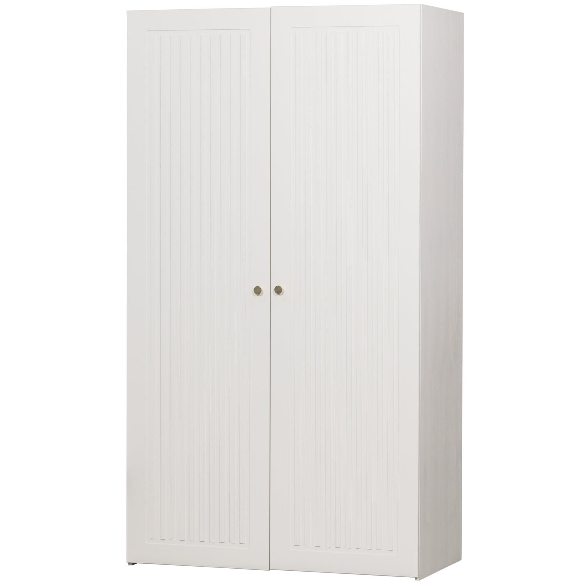 Kleiderschrank Sipke aus Kiefer, skandinavischer Stil, weiß lackiert, FSC-zertifiziert, viel Stauraum