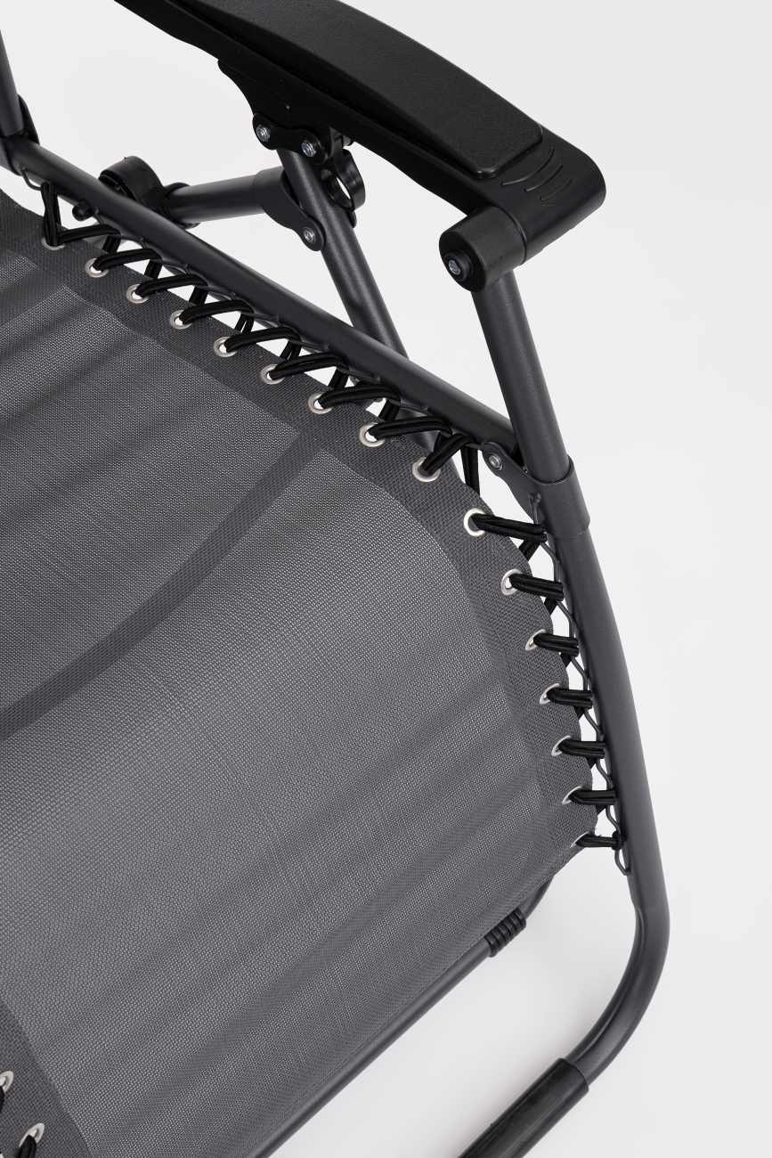 Liegestuhl Santana aus Metall, Anthrazit