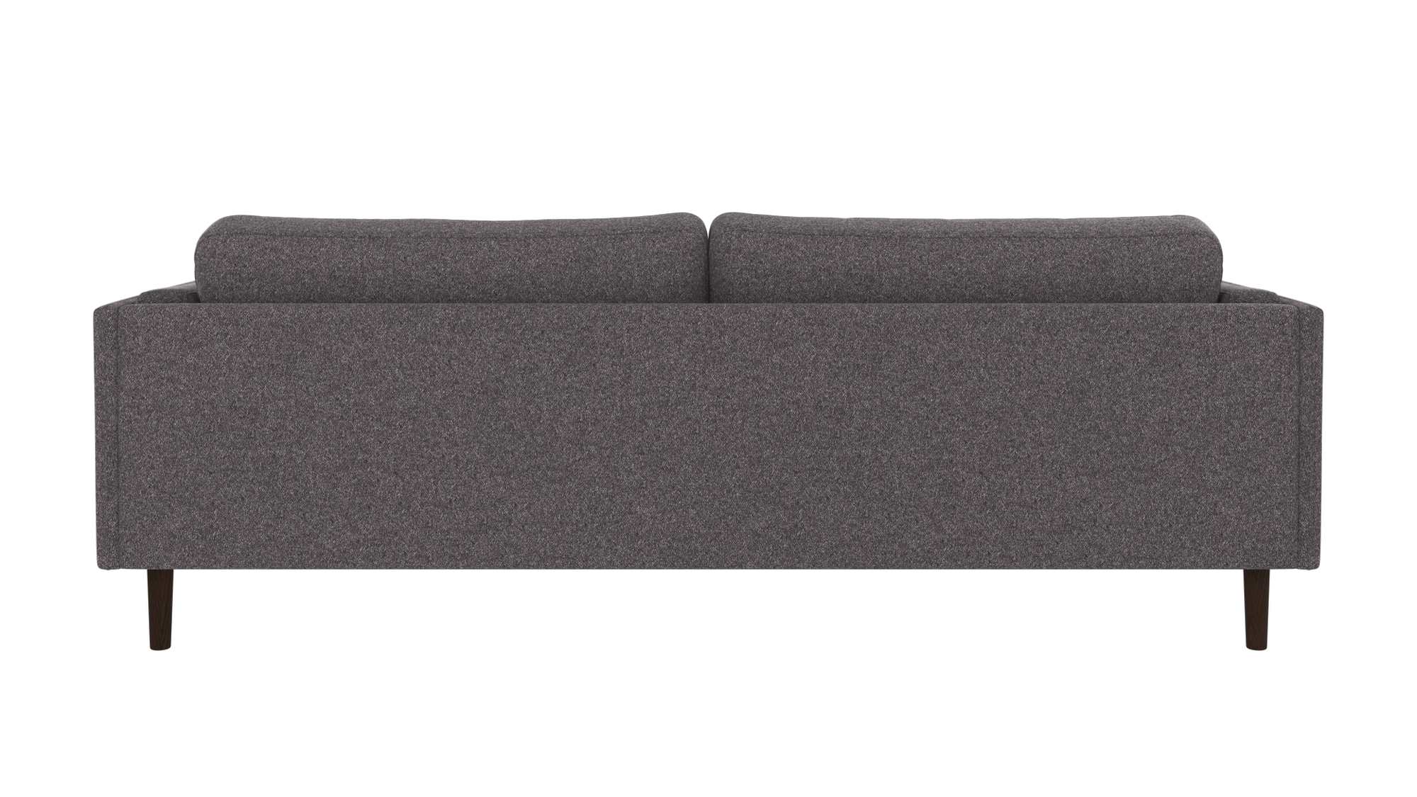 Sofa Braden 3-Sitzer aus Stoff, klassisch, Beine in Braun, Bezug Brenda Dunkelgrau