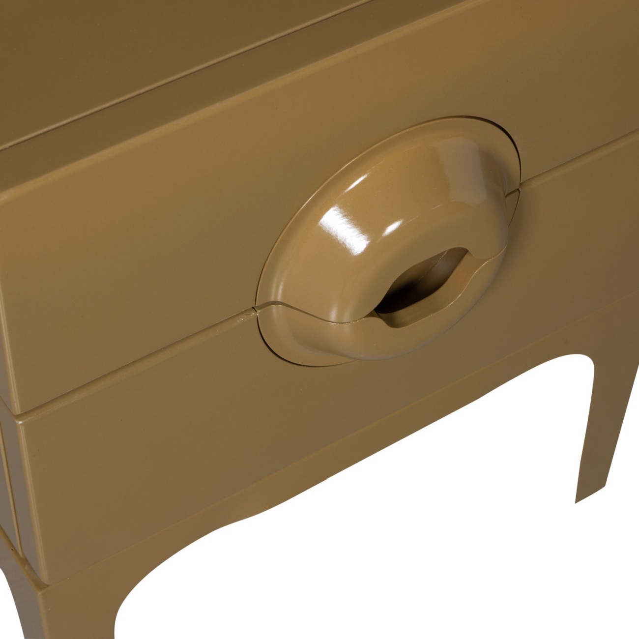 Nachttsich Merge aus Holz, Honiggelb