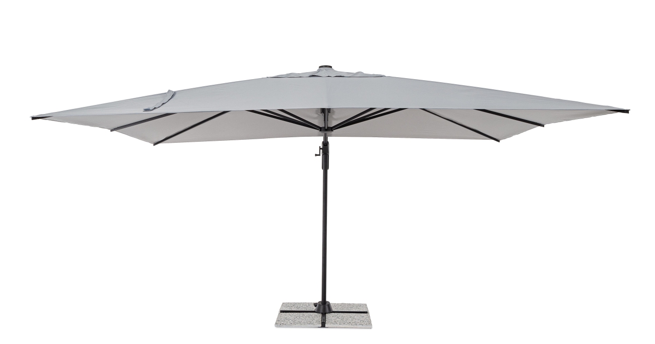Sonnenschirm Vega aus Aluminium 3x3 m, Hellgrau