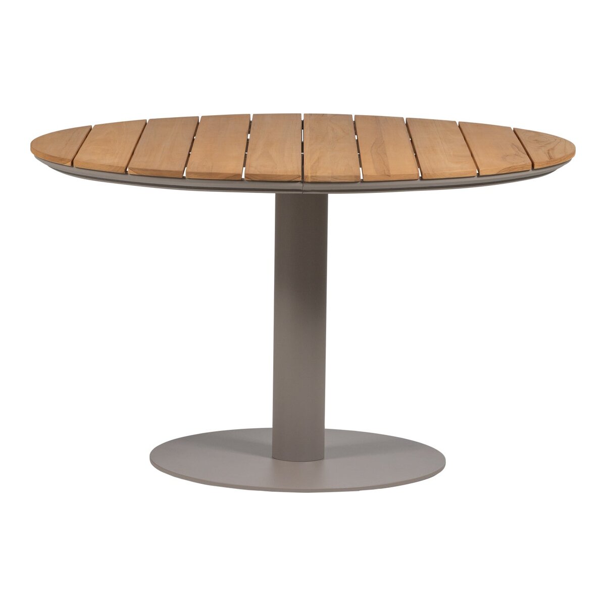 Gartenesstisch Vela - Aluminium & Holz Natur, Ø 122 cm