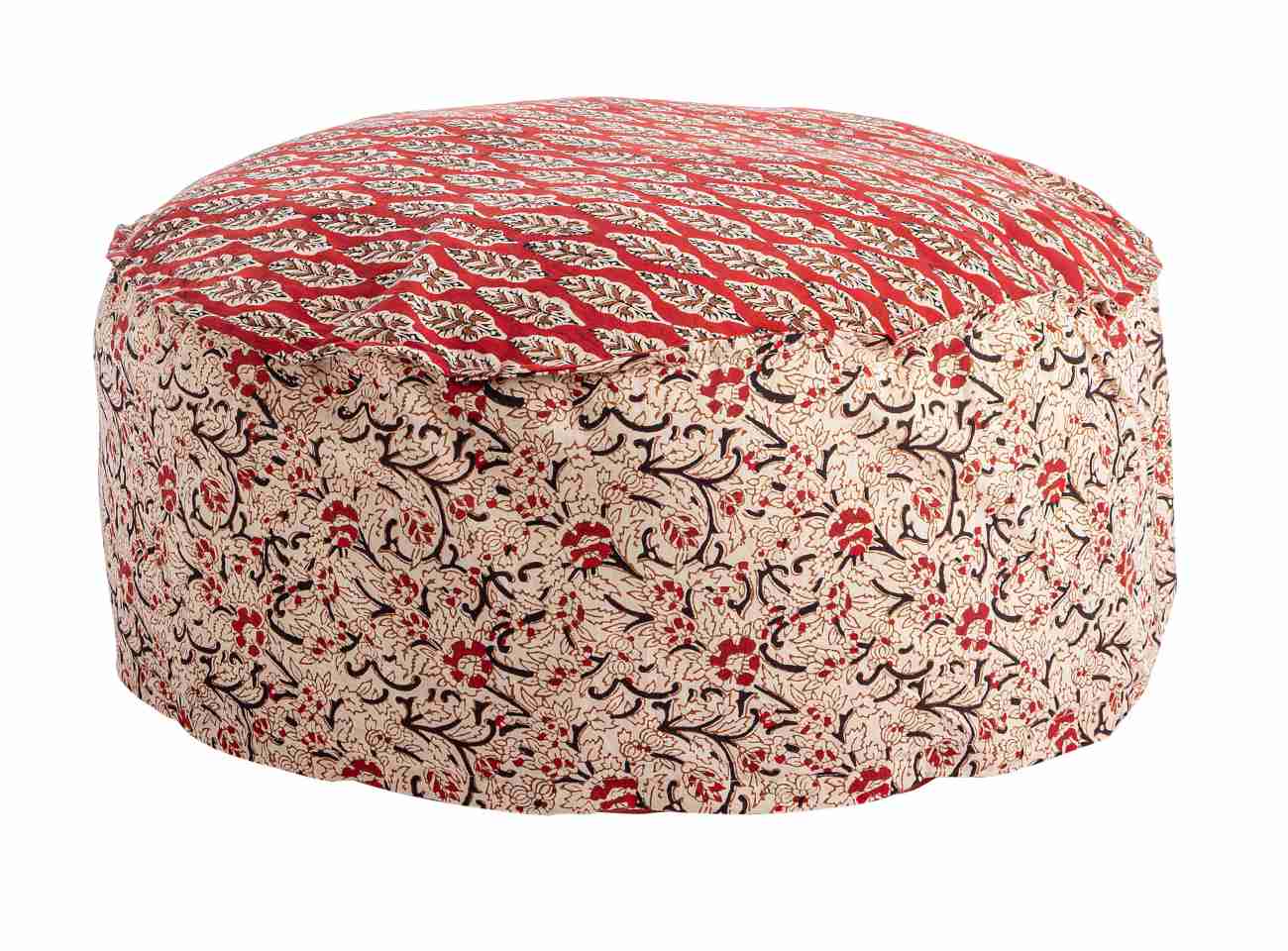 Pouf Lorient aus Baumwolle, Rot Pouf Lorient aus Baumwolle, Rot