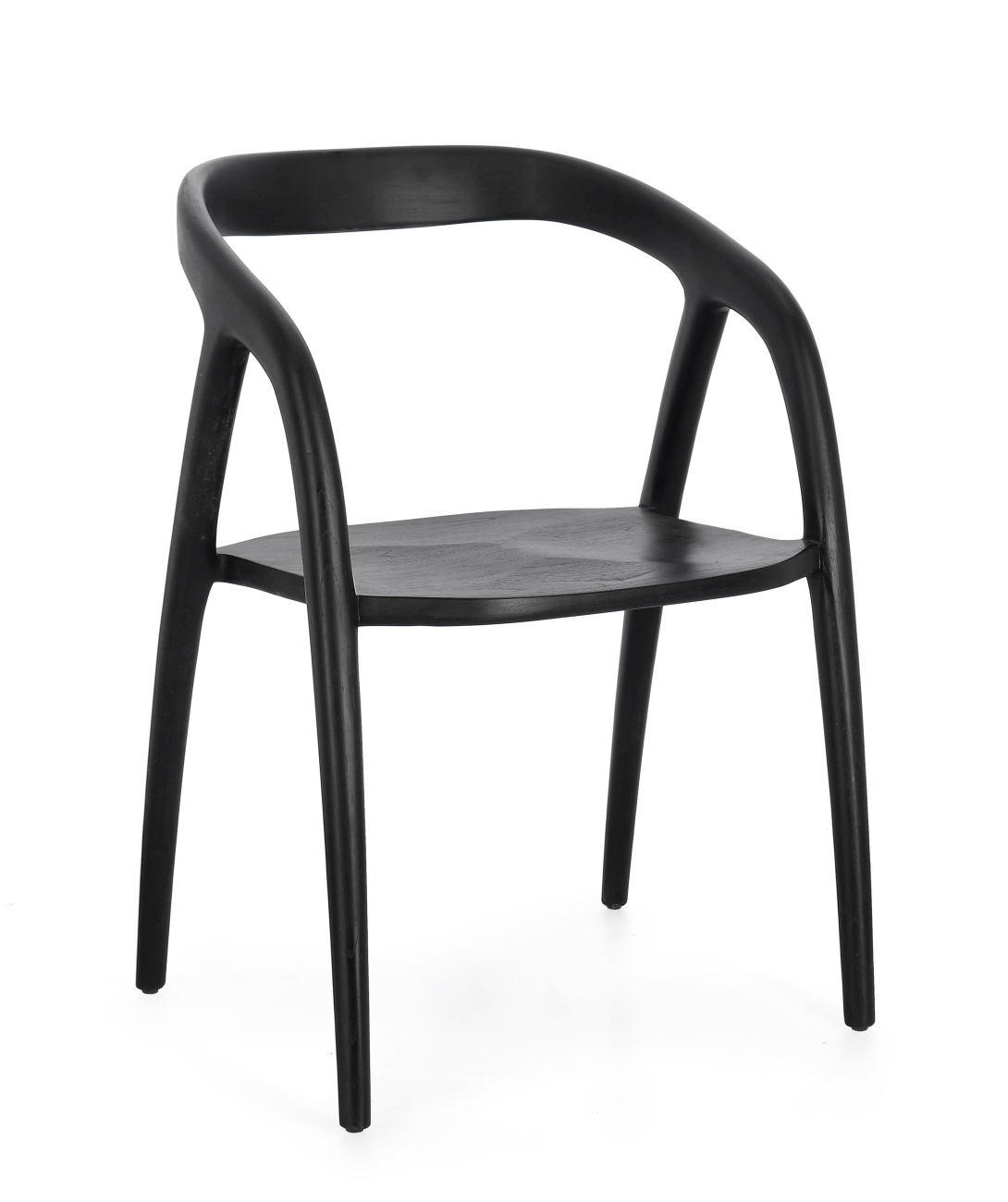 Esszimmerstuhl Dotty aus Teakholz, Schwarz Esszimmerstuhl Dotty aus Teakholz, Schwarz