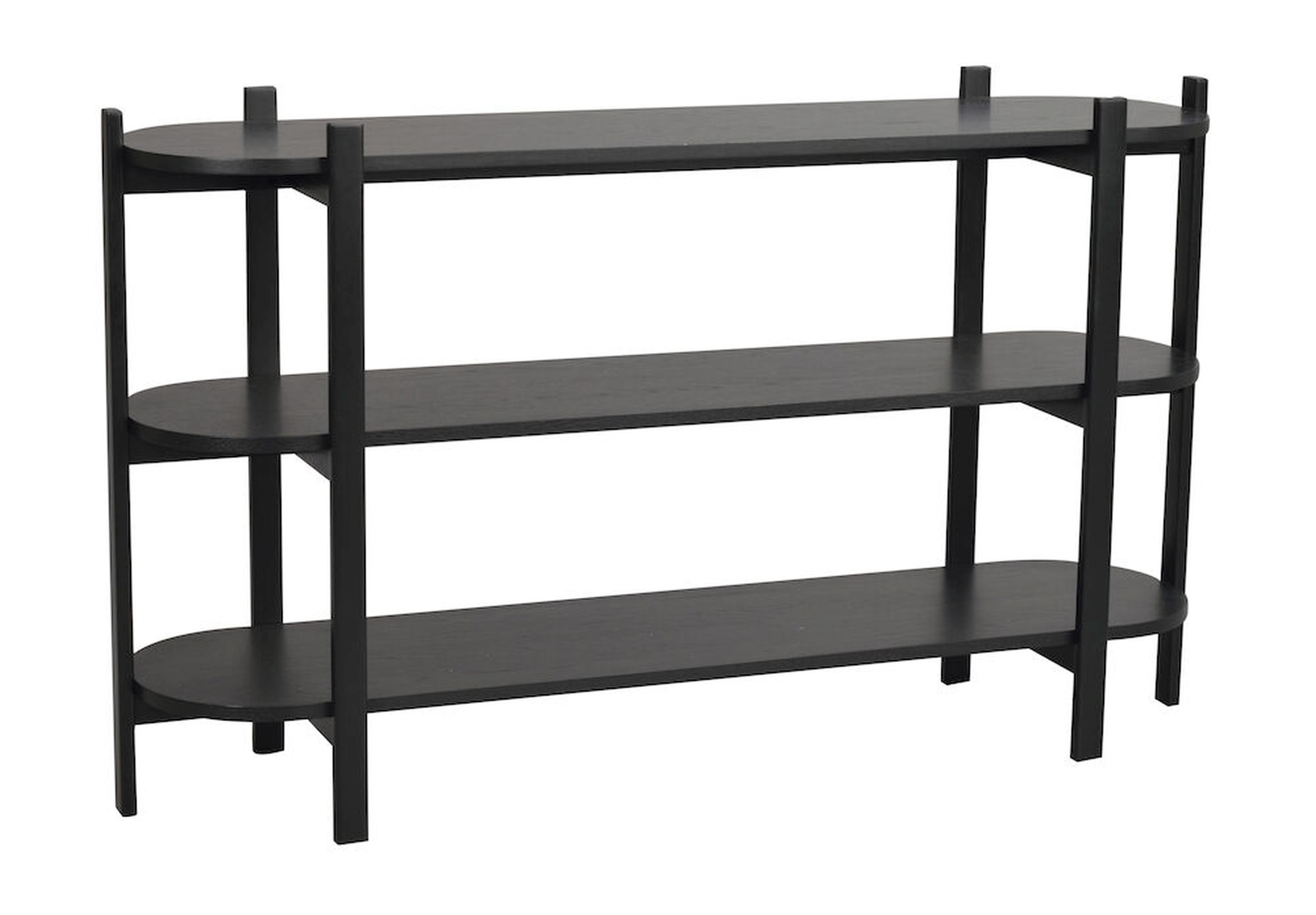 Konsole Tolsona 144x39x85cm, Eiche Schwarz passt perfekt in stilvolle Wohnräume. Konsole Tolsona 144x39x85cm, Eiche Schwarz