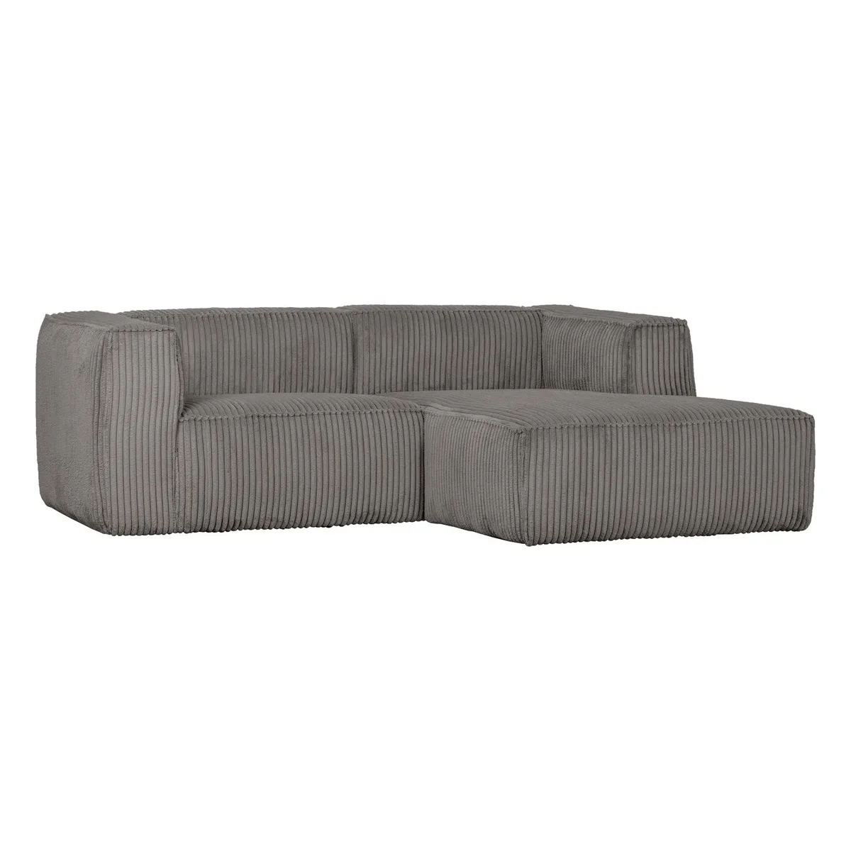 Ecksofa Chaiselongue Bean - Cordbezug Grau, Rechts