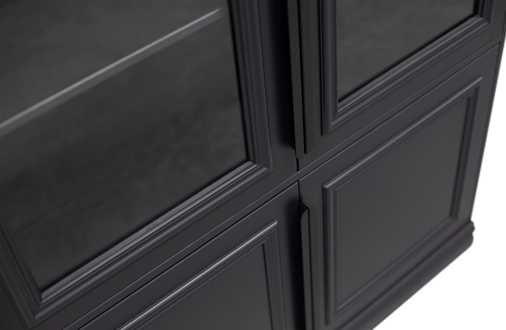 Vitrine Organize aus Kiefernholz, Schwarz