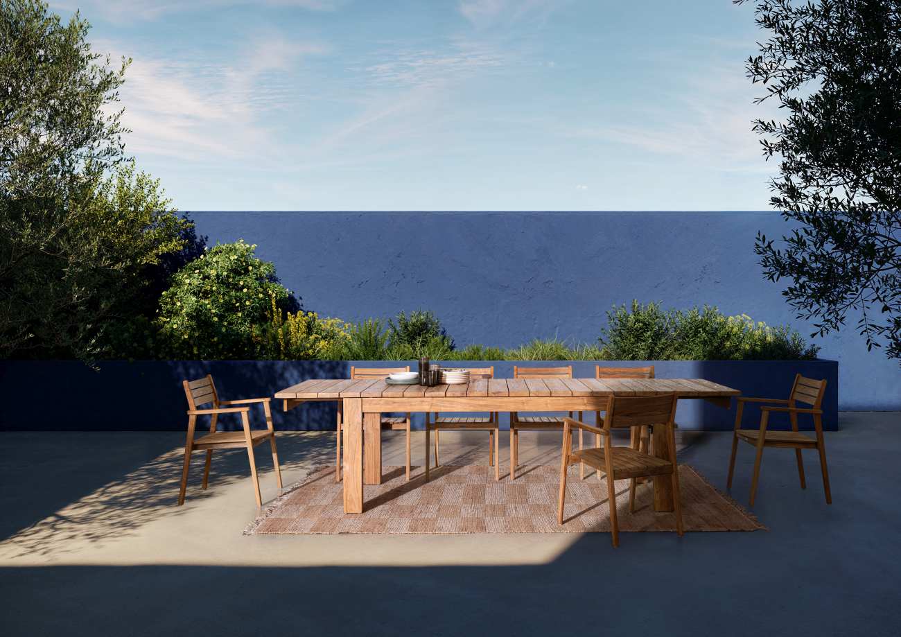 Gartenstuhl Adriel aus recyceltem Teakholz