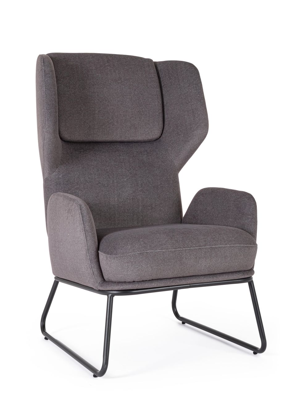 Sessel Ophelia aus Stoff, Dunkelgrau Sessel Ophelia aus Stoff, Dunkelgrau