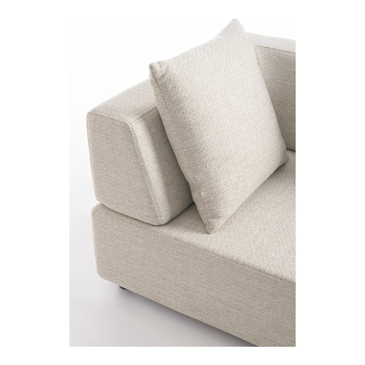 Gartenecksofa Piper - Aluminium & Olefin-Stoff, inkl. Kissen & Hocker, Beige