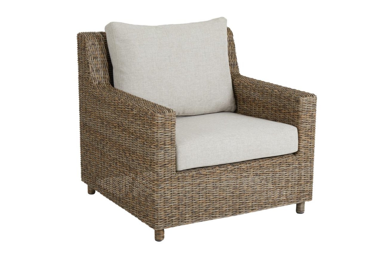 Gartensessel Sandkorn mit Kissen, mit Armlehne Gartensessel Sandkorn mit Kissen, mit Armlehne