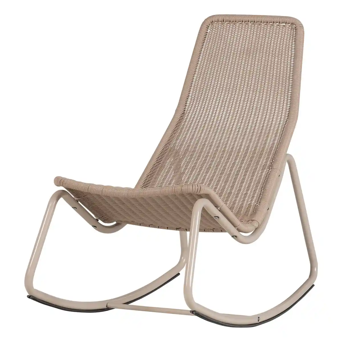Schaukelstuhl Tom - Metall & Poly-Rattan, Sand