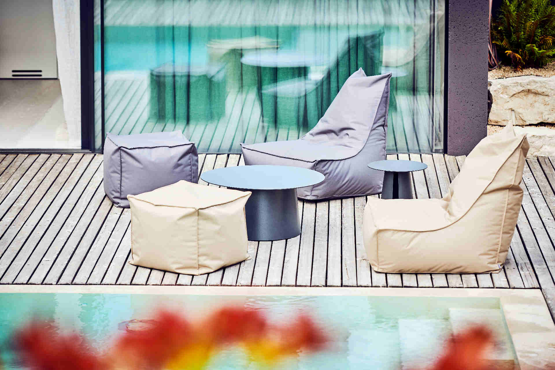 JanKurtz Pouf Hocker Glen Taupe