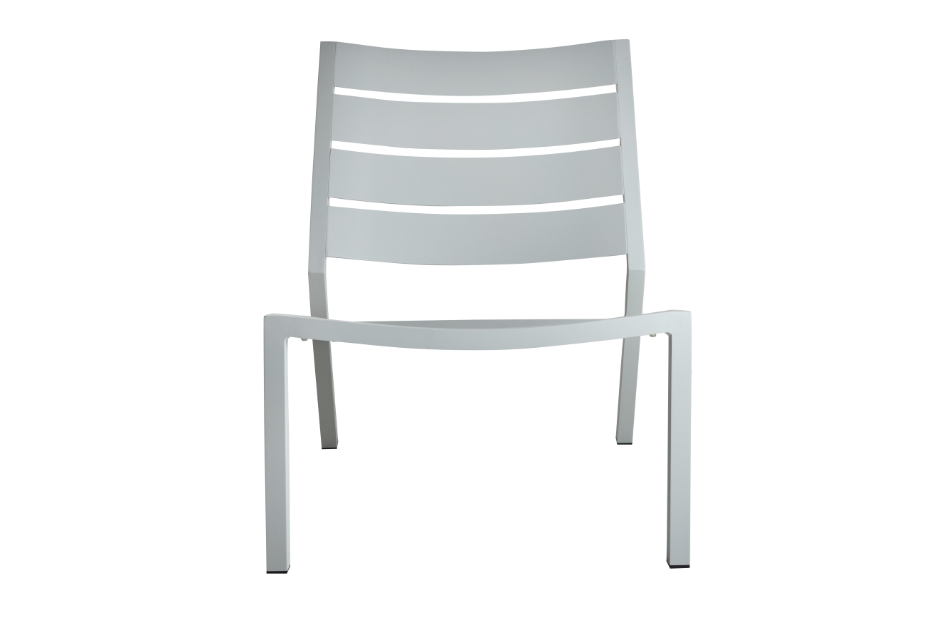 Gartensessel Delia aus Aluminium, Hellgrau