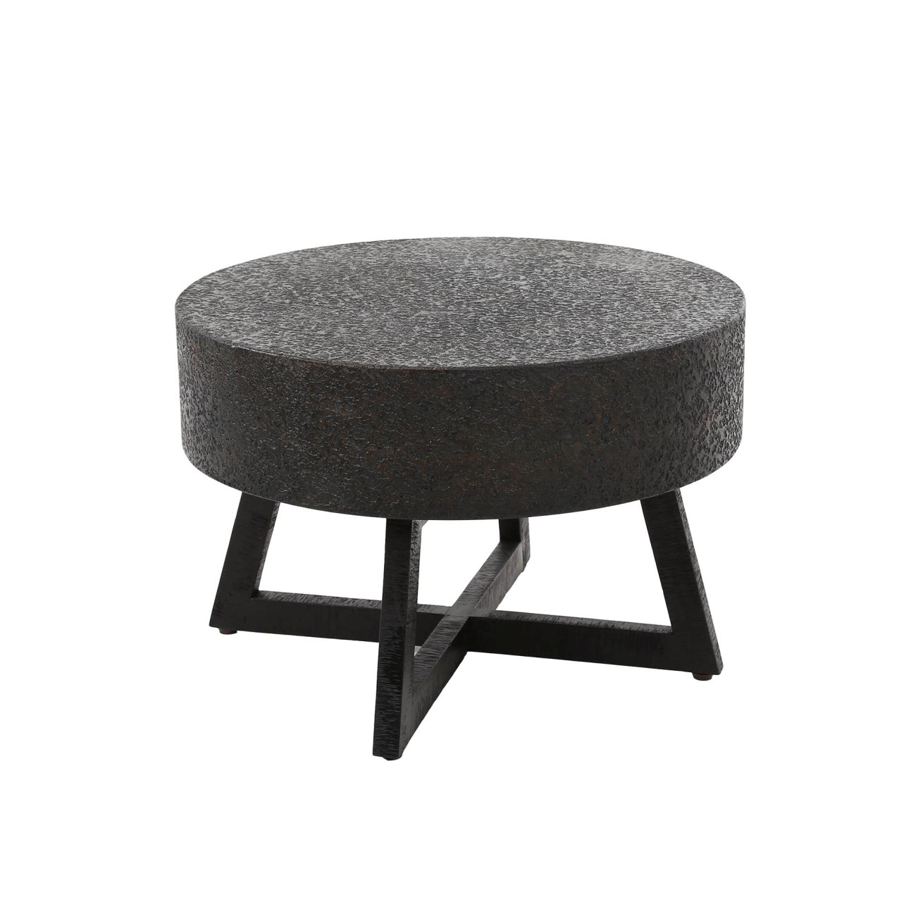 Couchtisch Bignay - Metall, Finish in Bronze-Braun,  Ø 60 cm