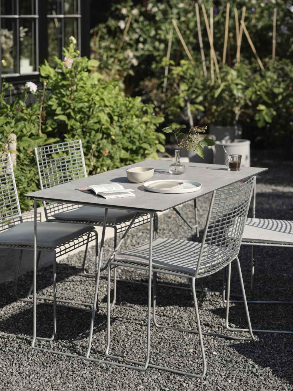 Gartenstuhl Sinarp aus Metall, Silber