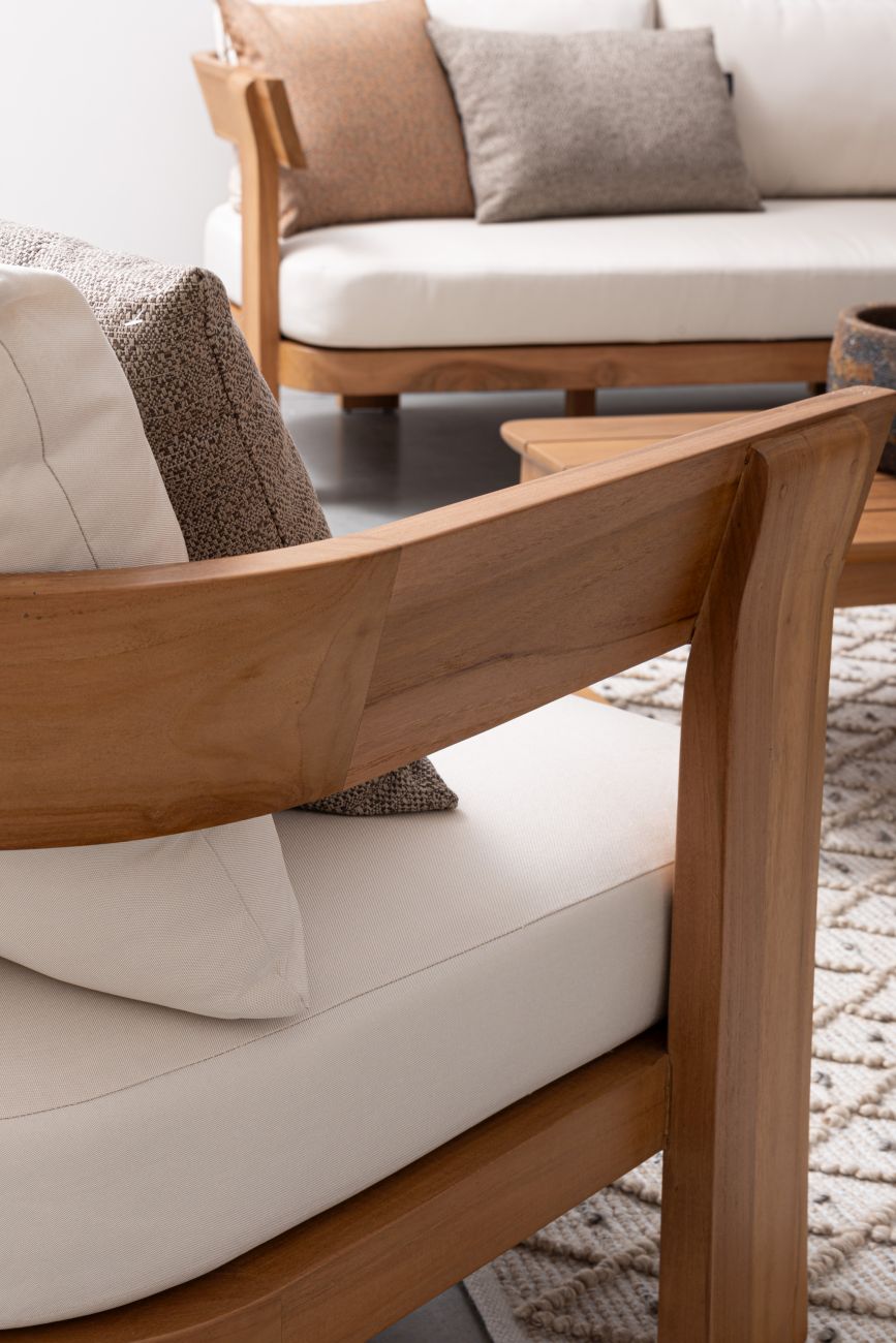 Gartensessel Evora aus Teakholz, Natur