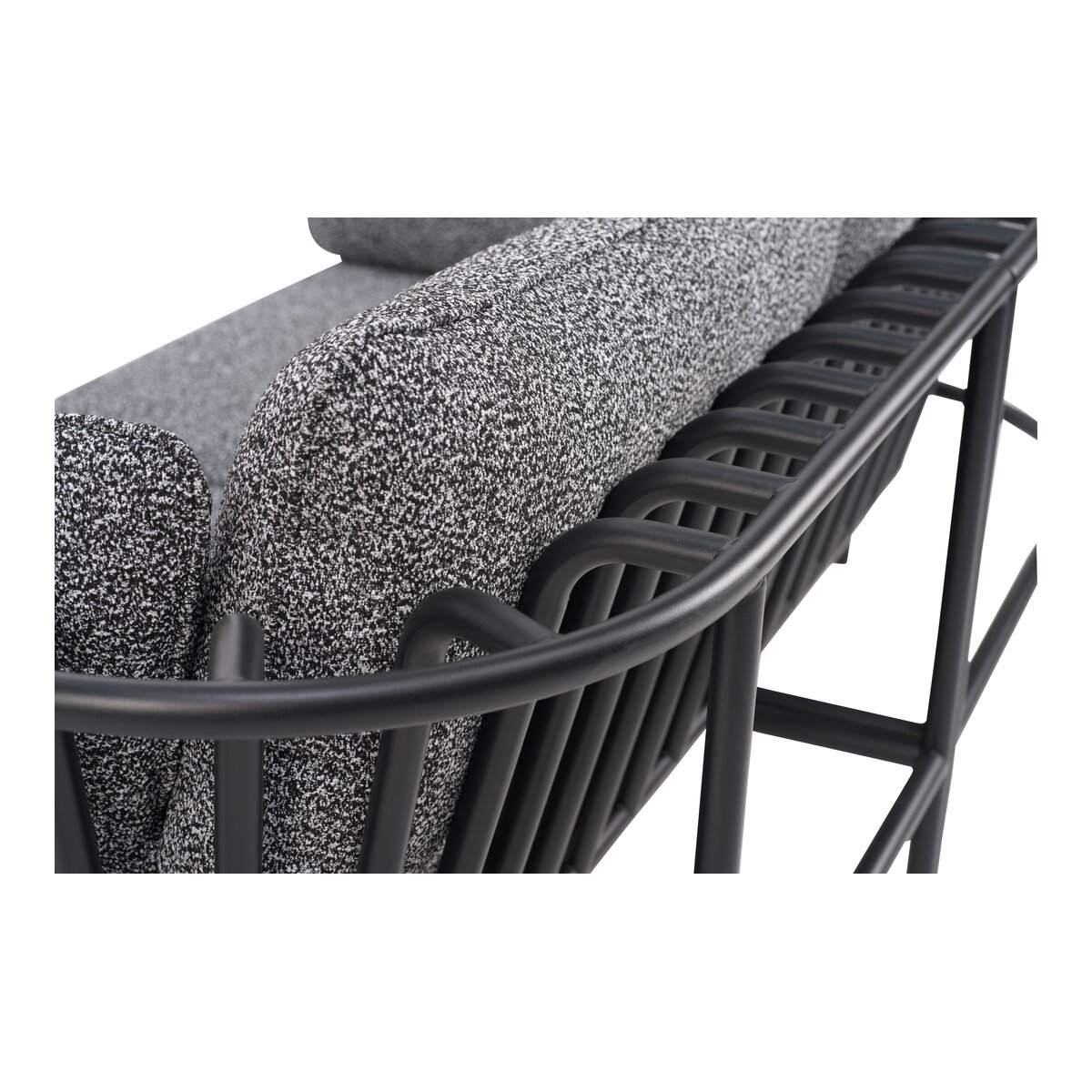 Gartensessel Collier Schwarz/Teddy Anthrazit - Aluminium, inkl. Kissen