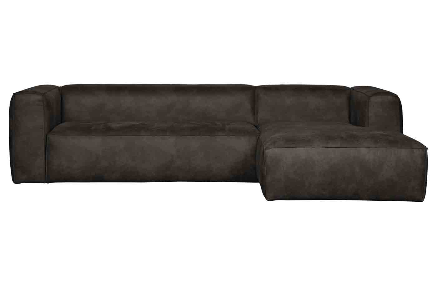 Ecksofa Bean Eco Leder, rechts Schwarz Ecksofa Bean Lederoptik, rechts Schwarz