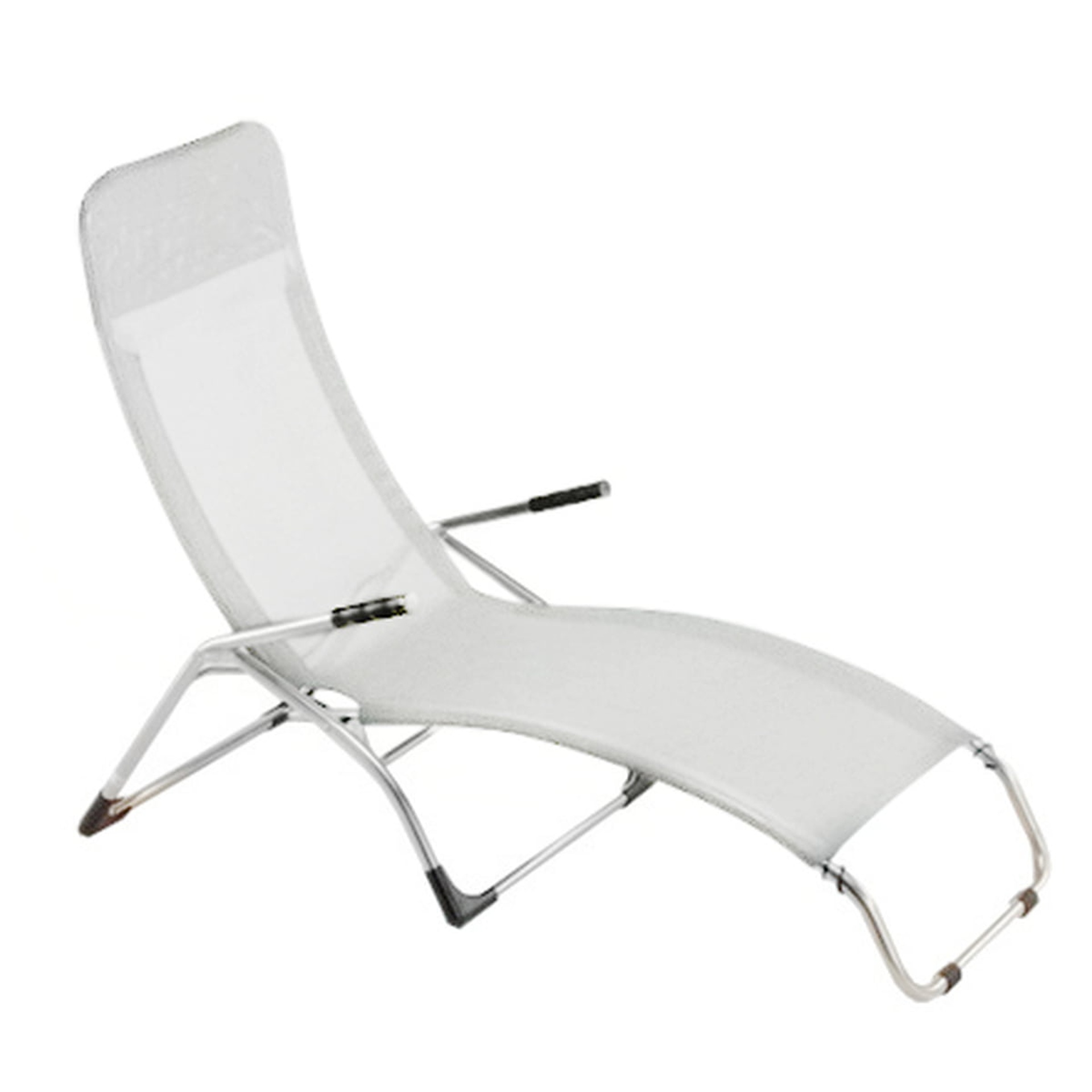 Terrassenliege Samba aus Aluminium, Weiß Terrassenliege Samba aus Aluminium, Weiß