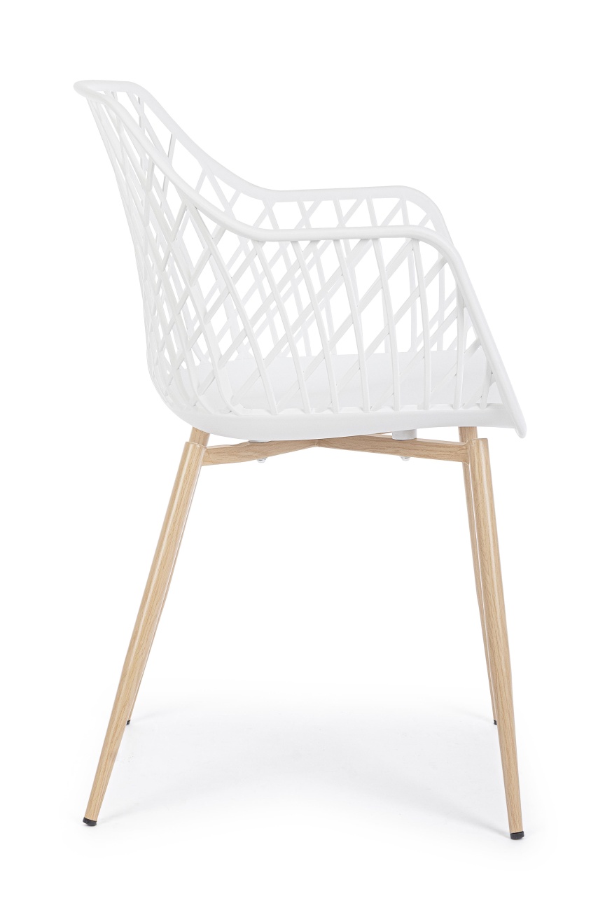 Stuhl Optik 4er-Set, Weiß