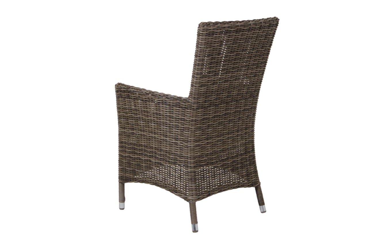 Der Gartenstuhl Ninja überzeugt mit seinem modernen Design. Gefertigt wurde er aus Rattan, welcher einen braunen Farbton besitzt. Das Gestell ist aus Metall und hat eine schwarze Farbe. Die Sitzhöhe des Stuhls beträgt 42 cm.