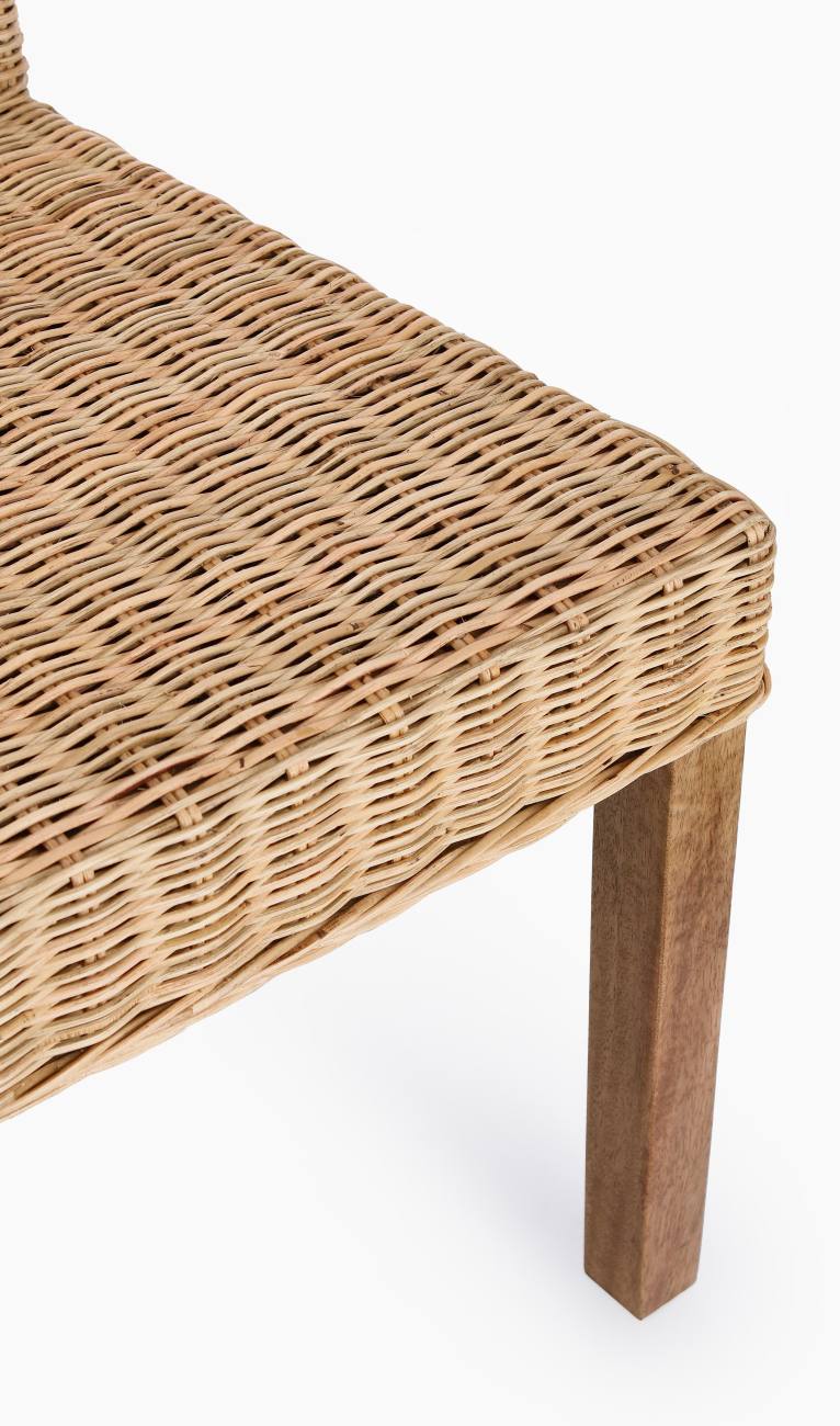 Esszimmerstuhl Analuz aus Rattan, Natur