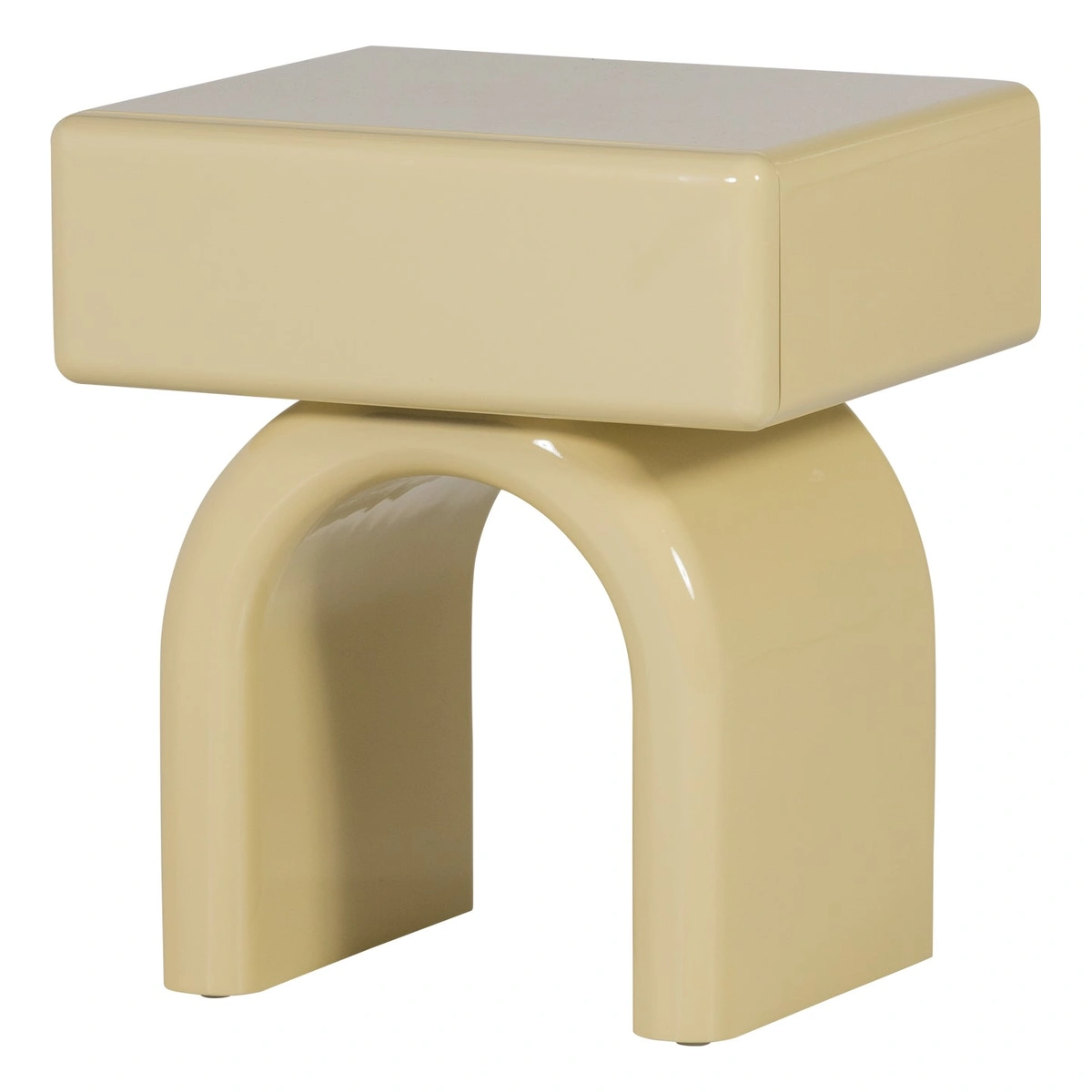 Nachttisch Zorel - Hochglanz-Finish Gelb