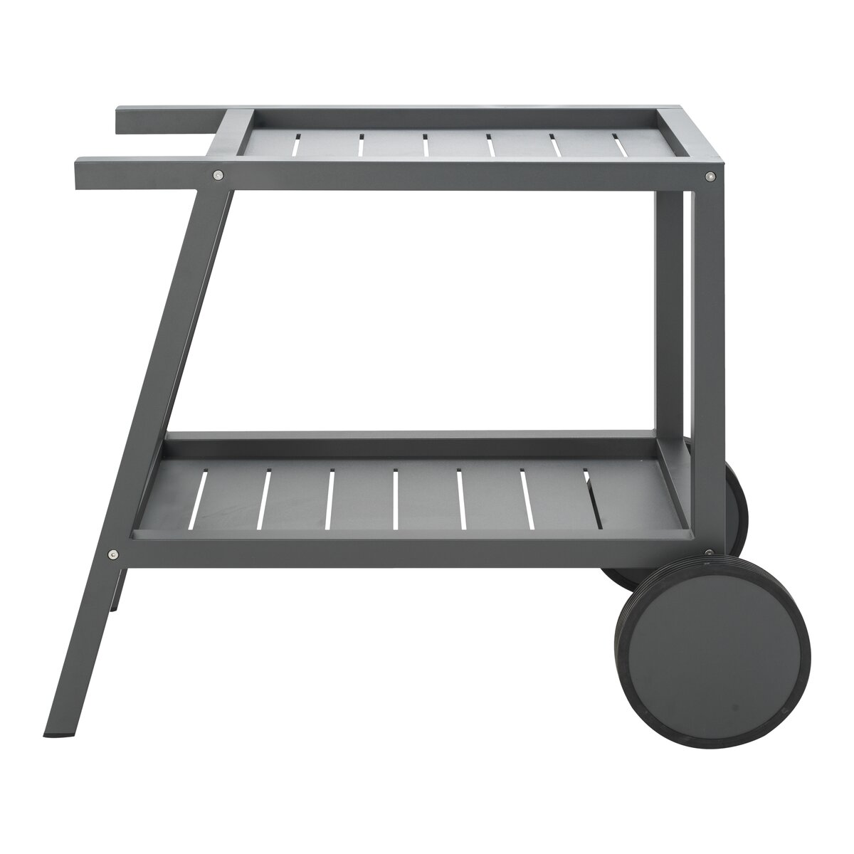 Garten-Servierwagen Samvaro, Anthrazit - aus Aluminium, mit Rollen