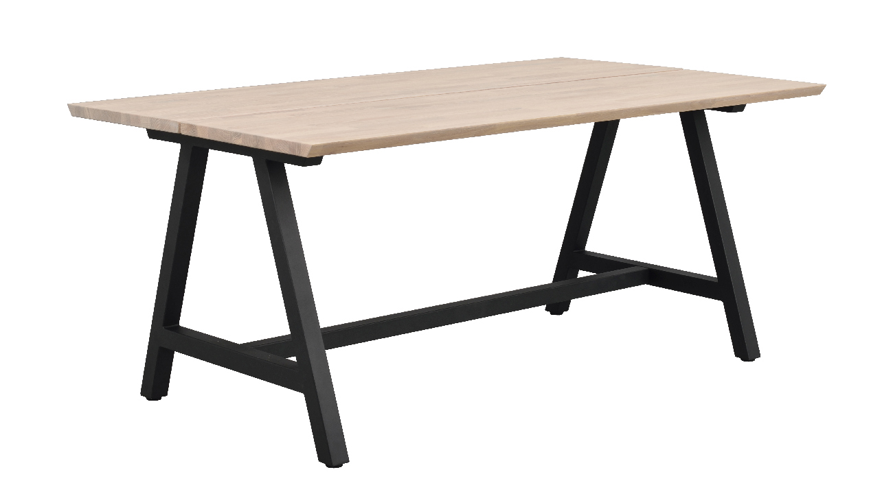 Esstisch Carradale A-Gestell Plus, Eiche Weiß pigmentiert, 170x100cm