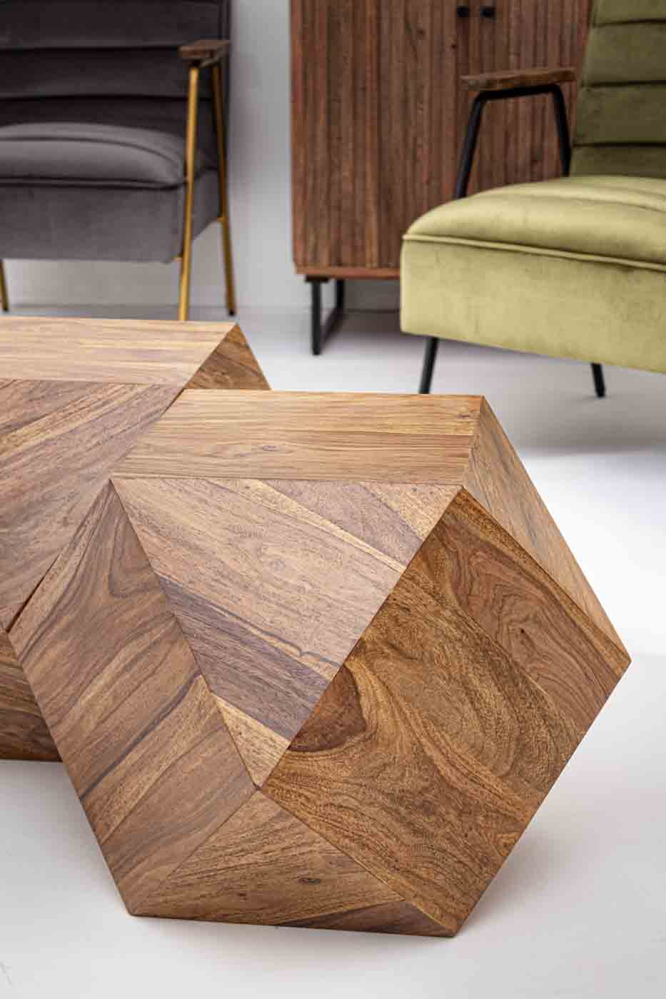 Beistelltisch Egypt aus Sheesham Holz, 42 cm