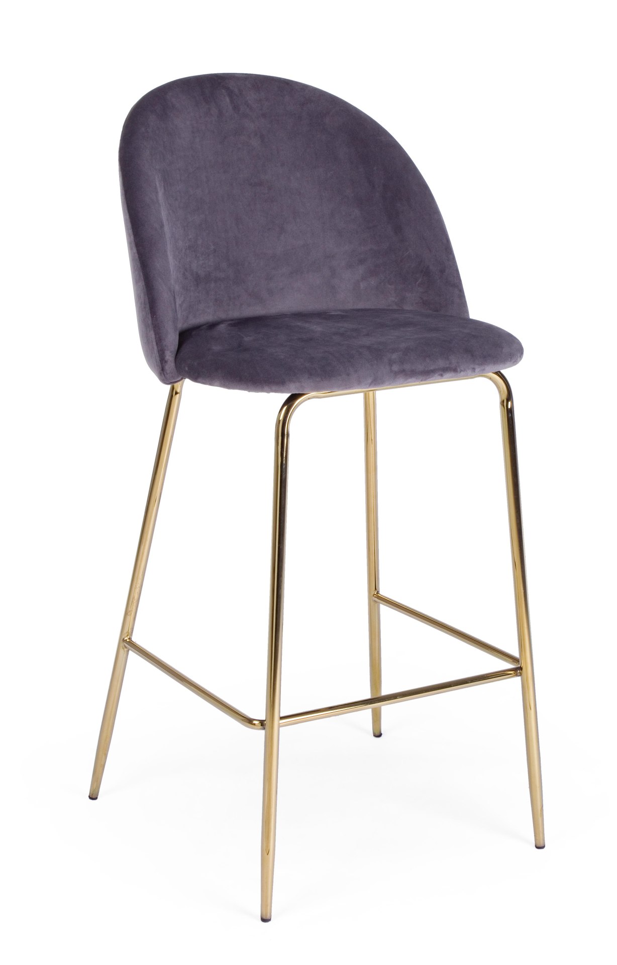 Barhocker Carry aus Samt, Dunkelgrau Barhocker Carry 2er-Set aus Samt, Dunkelgrau