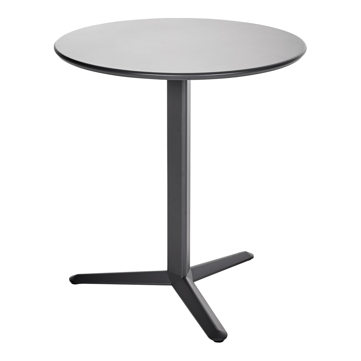 Gartenesstisch Arket aus Aluminium und Metall, modern rund, schwarz, Ø 70 cm, für 2–4 Personen