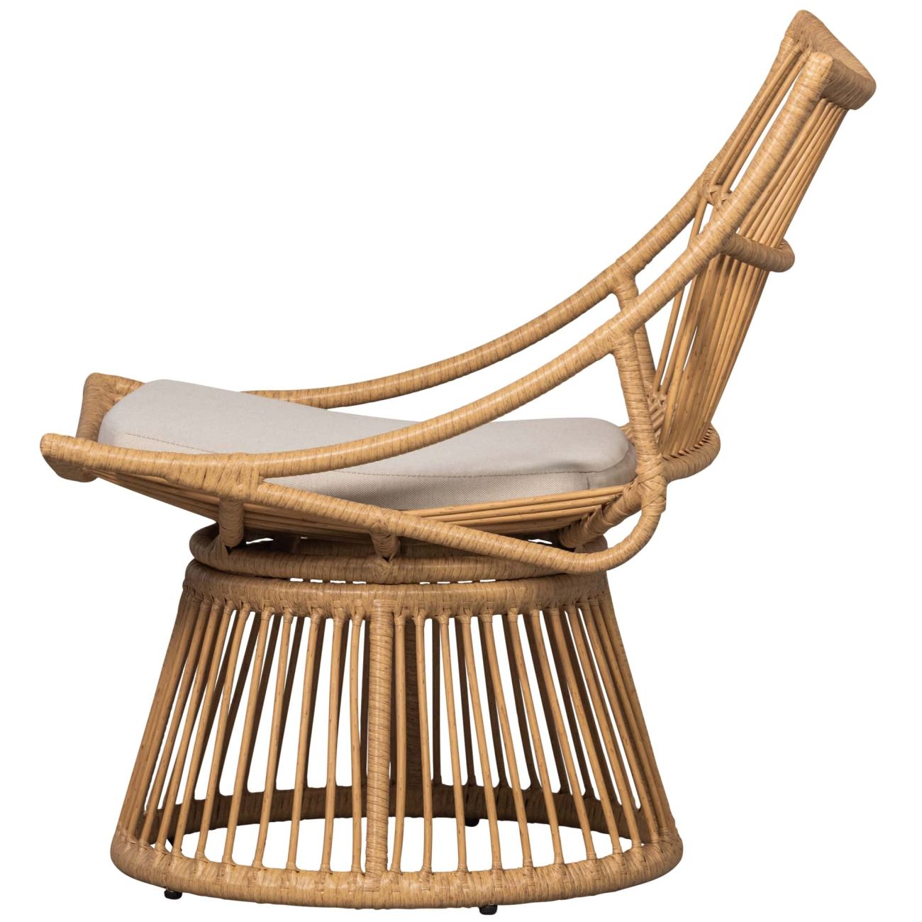 Der Gartensessel Alatna überzeugt mit seinem modernen Design. Gefertigt wurde er aus Geflecht, welches einen natürlichen Farbton besitzt. Der Sessel besitzt eine Sitzhöhe von 41 cm.