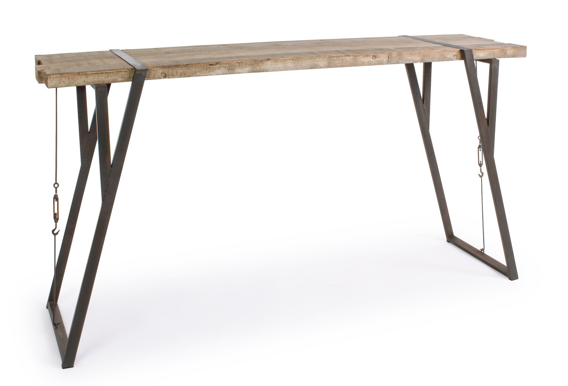Der Bartisch Blocks überzeugt mit seinem moderndem Design. Gefertigt wurde er aus Fichtenholz, welches einen natürlichen Farbton besitzt. Das Gestell des Tisches ist aus Metall und ist in eine schwarze Farbe. Der Tisch besitzt eine Breite von 200 cm.