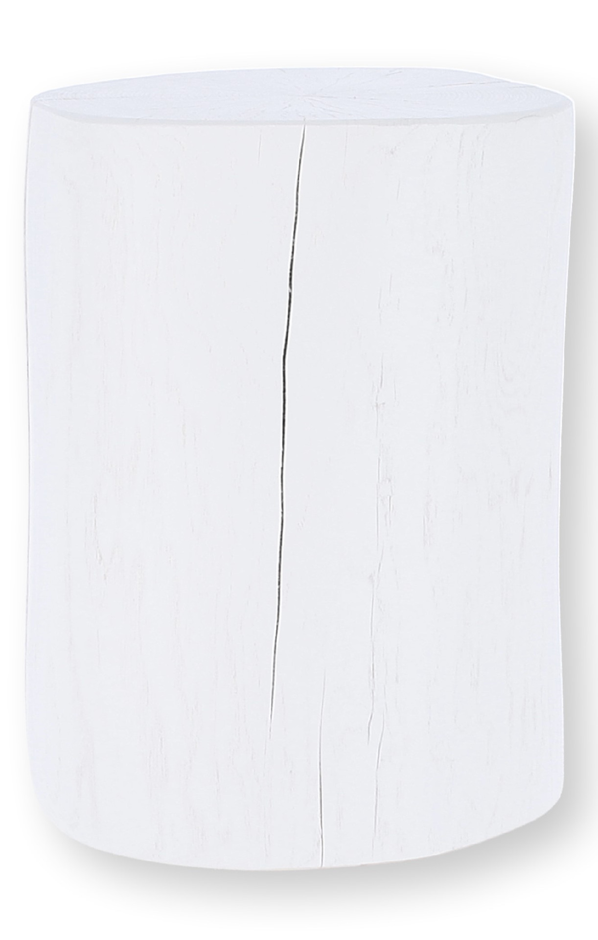 Jan Kurtz Beistelltisch Block rund Kernesche massiv weiss