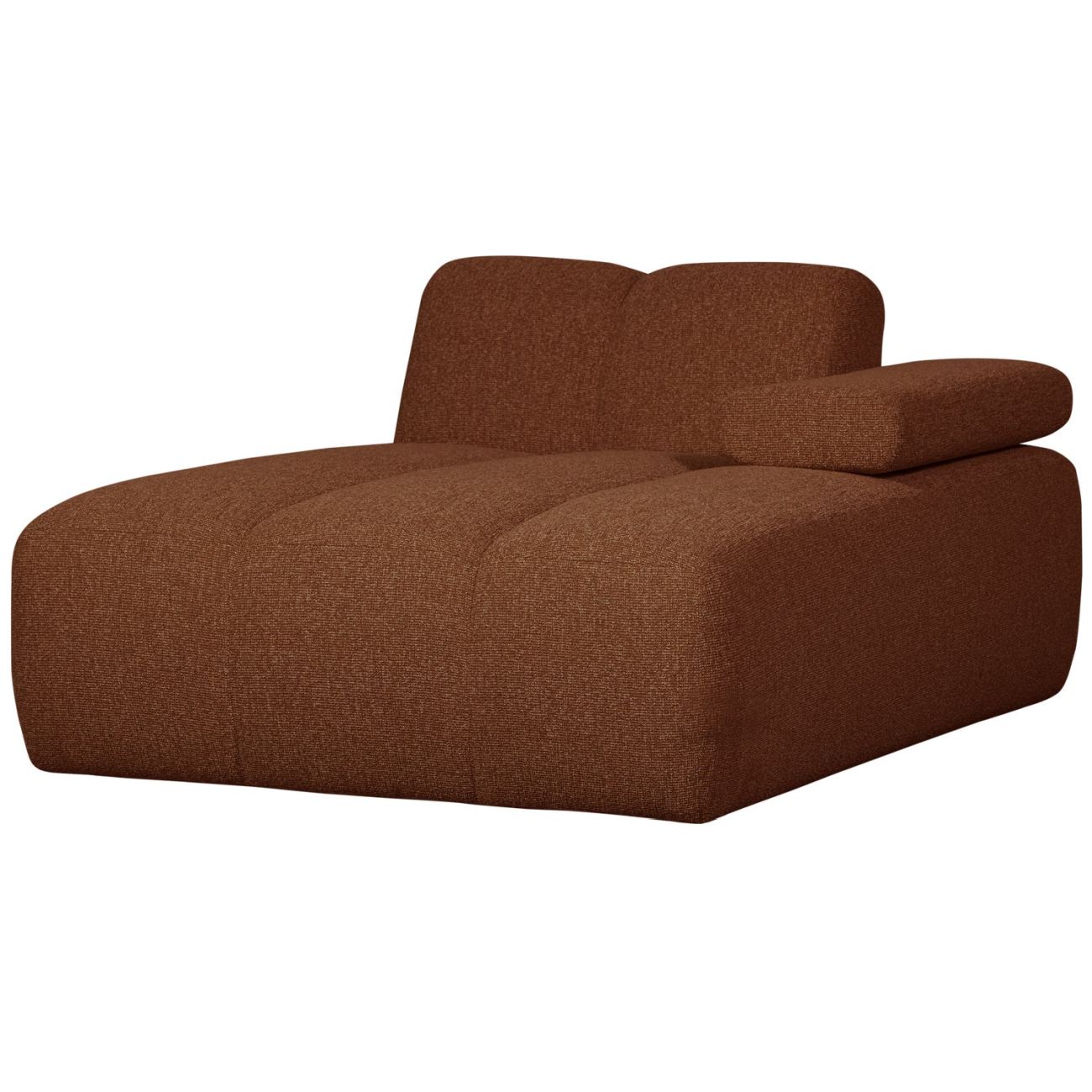Modulsofa Mojo Boucle Chaiselongue-Rechts, Rostbraun