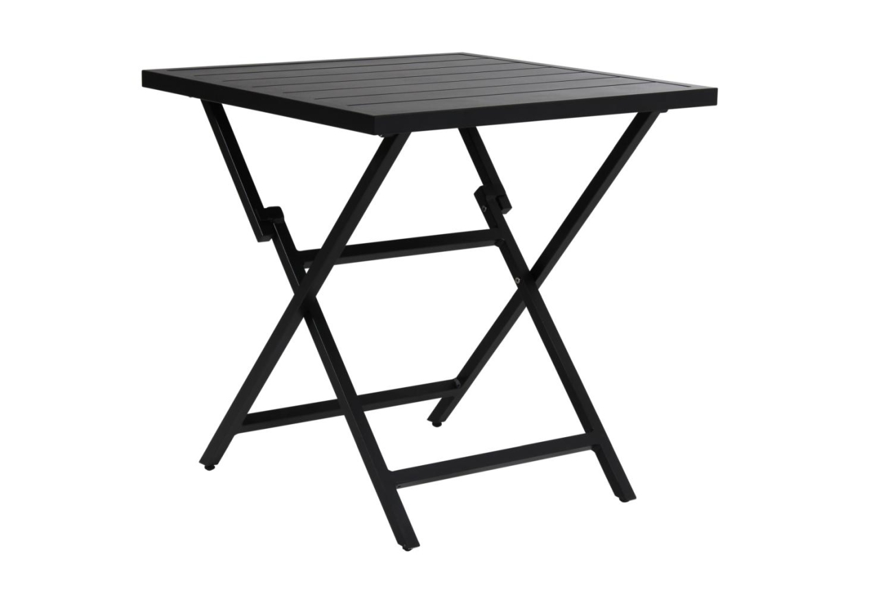 Der Gartencouchtisch Wilkie überzeugt mit seinem modernen Design. Gefertigt wurde die Tischplatte aus Metall, welche einen schwarzen Farbton besitzt. Das Gestell ist auch aus Metall und hat eine schwarze Farbe. Der Tisch besitzt eine Länge von 72 cm.