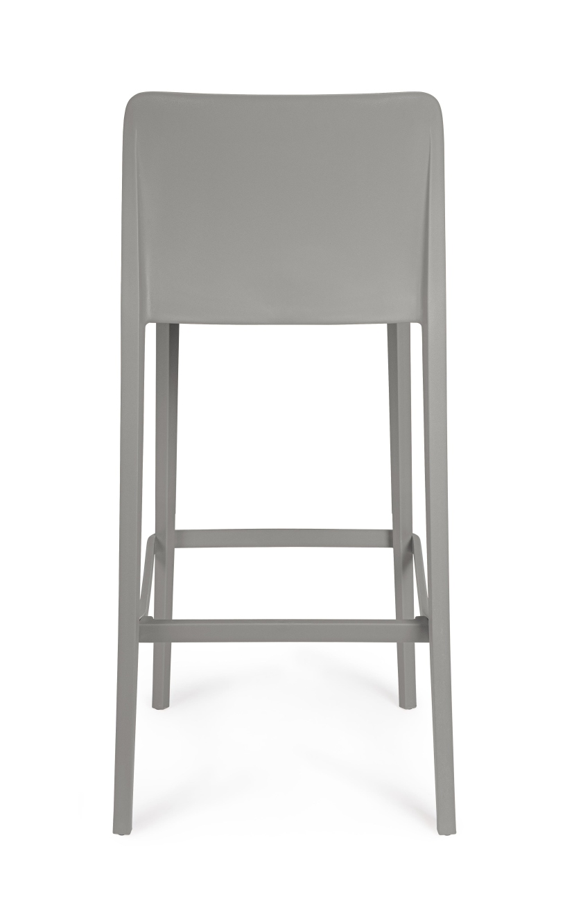 Barhocker Chloris 4er-Set aus Kunststoff, Grau