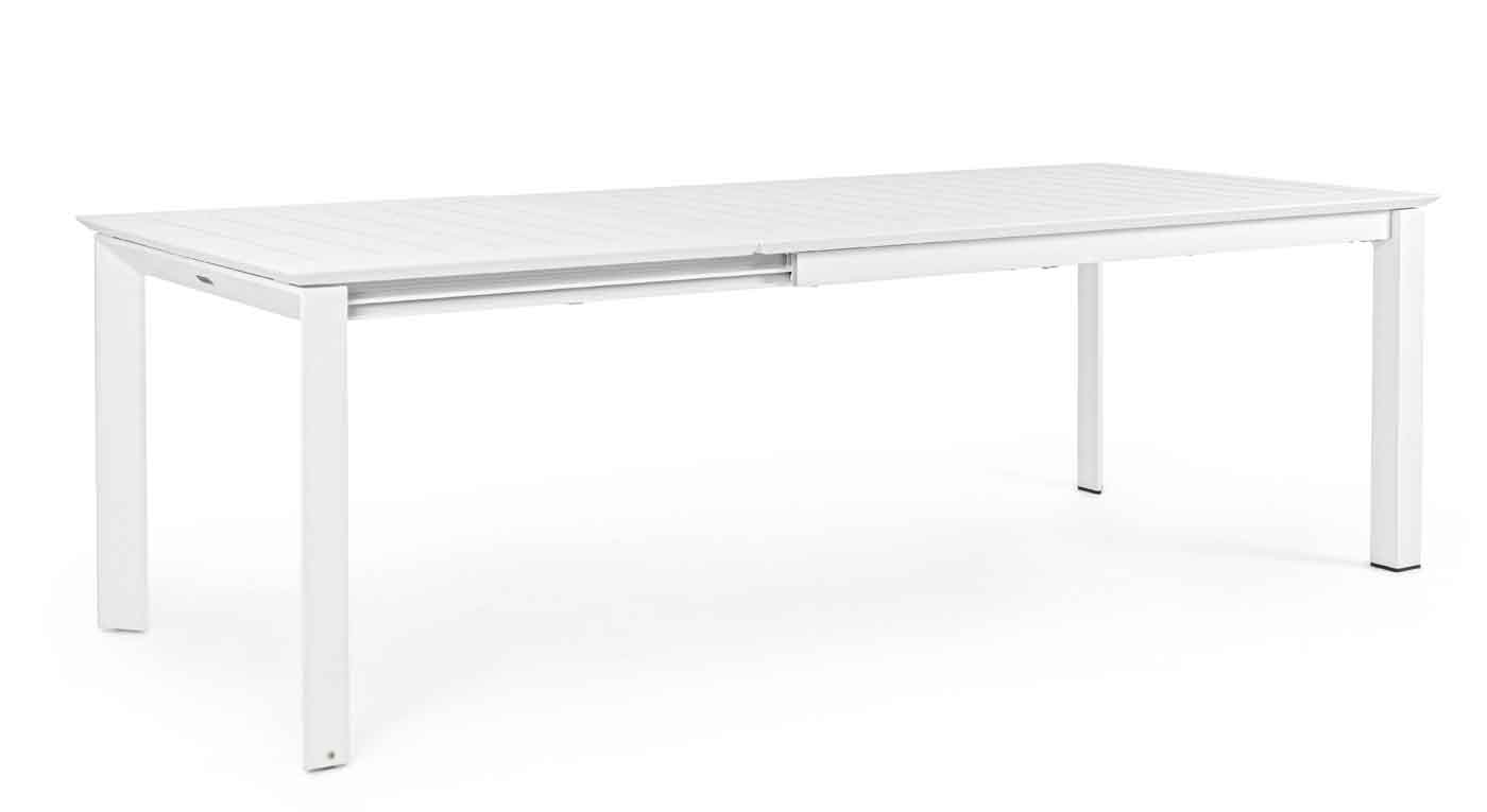 Gartentisch Konnor mit Ausziehfunktion, 160-240x100 cm, Weiß