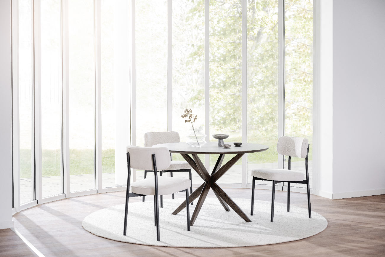 Esstisch Calverton Rund, 120cm, Braun