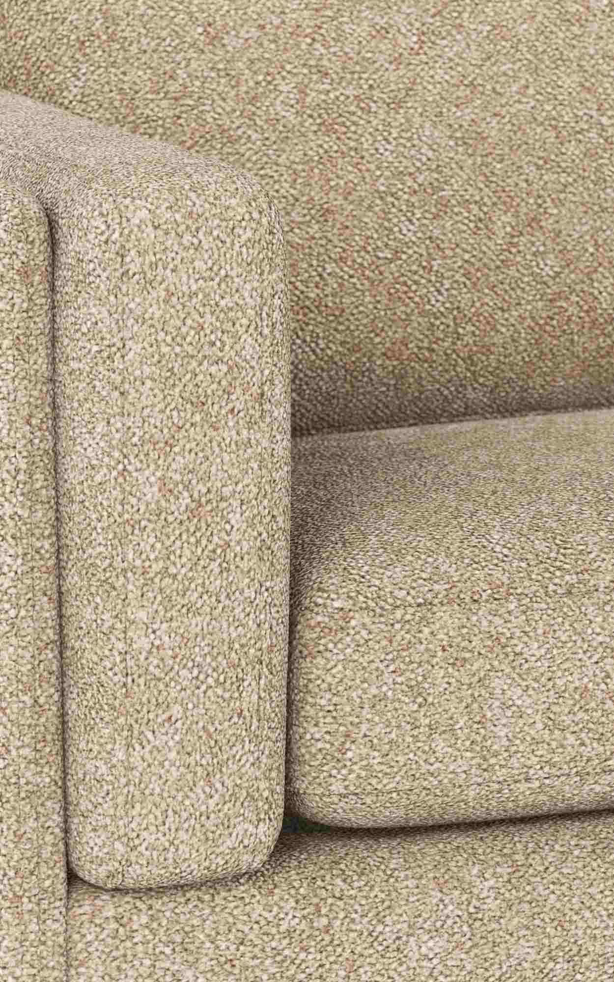 Edles Möbelstück: Sofa Braden 3-Sitzer, Beine Eiche, Bezug Bobby Beige für stilvolle Einrichtung.