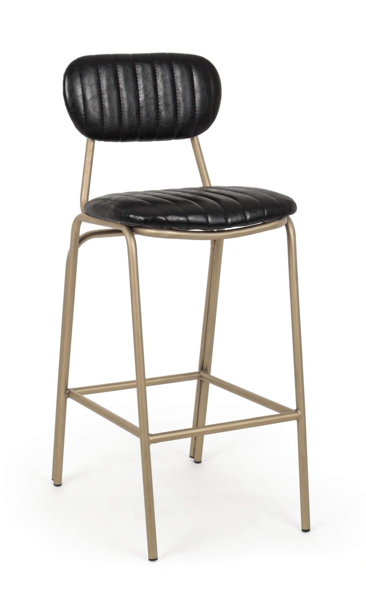 Barhocker Addy aus Kunstleder, Schwarz Barhocker Addy aus Kunstleder, Schwarz