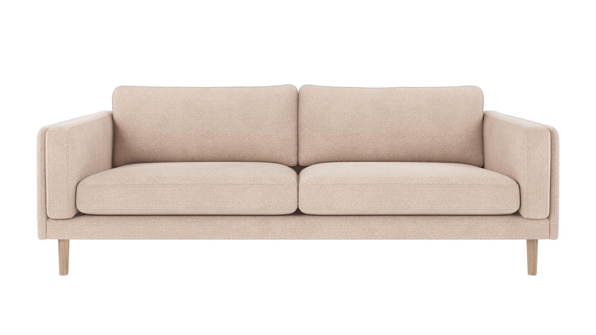 Jetzt entdecken: Sofa Braden 3-Sitzer, Beine Weiß pigmentiert, Bezug Rita Hellbeige mit hochwertiger Verarbeitung.