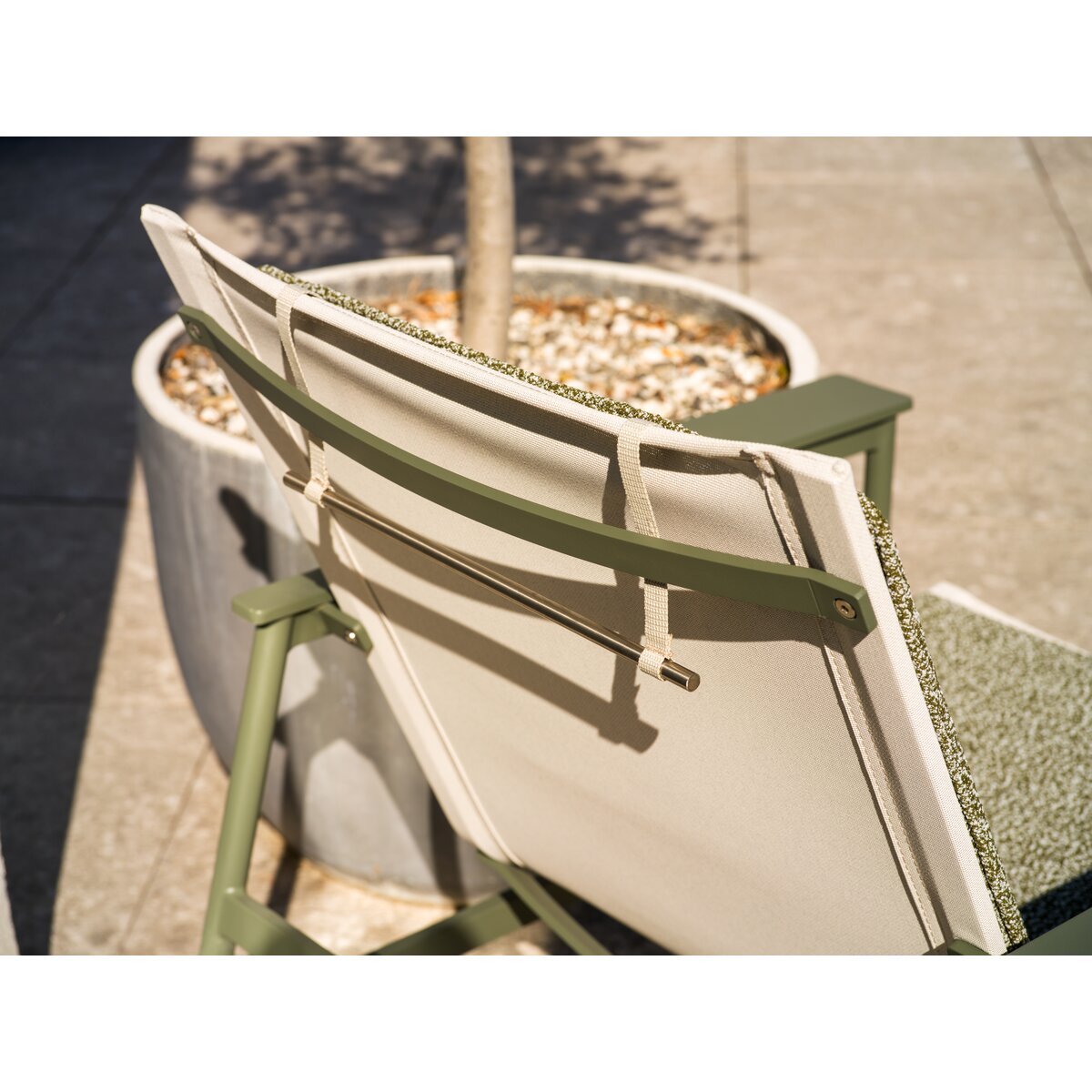 Gartensessel Soro 2er-Set Nordic Green/Teddy Verde - Aluminium, mit breiter Armlehne