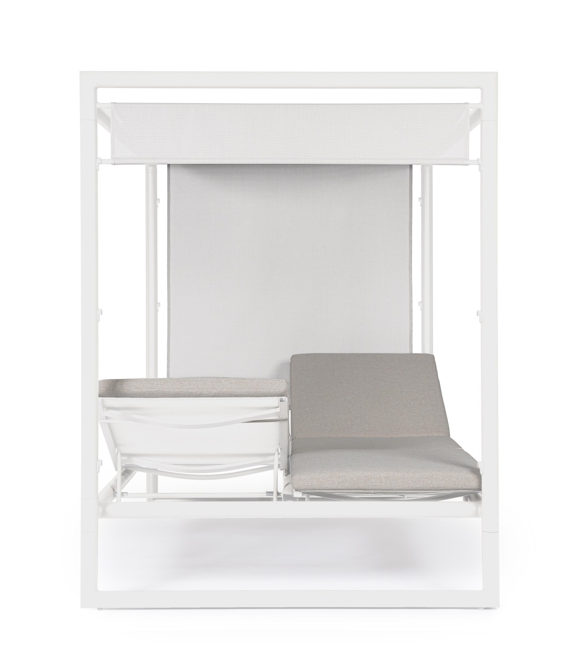 Gartendaybed Konnor aus Aluminium, Weiß