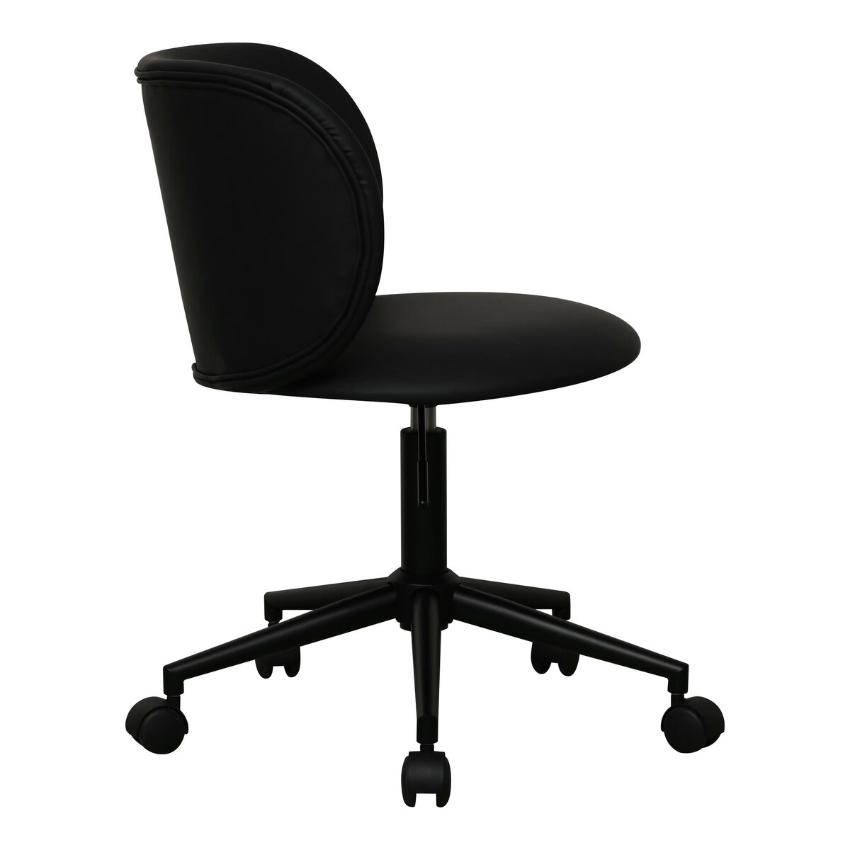 Bürostuhl Oboa aus Kunstleder - Drehbar, Höhenverstellbar, Neigbar, Schwarz