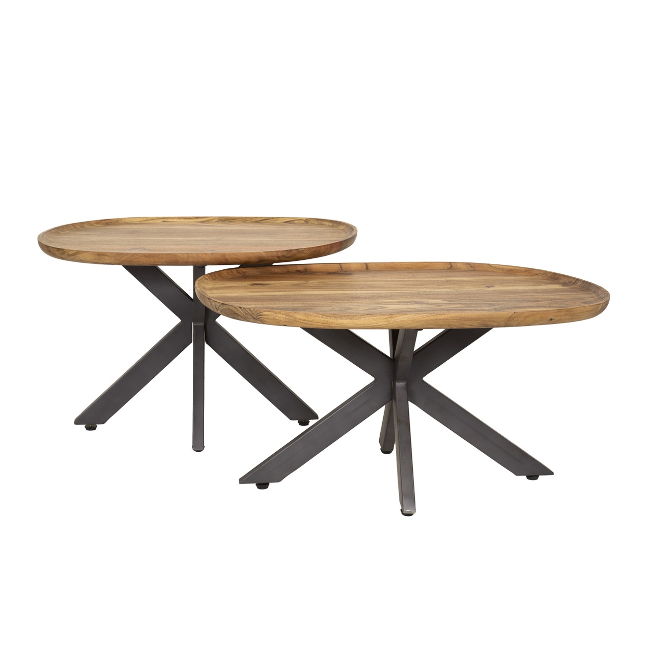 2er-Set Couchtisch Arapinne - Akazienholz massiv Natur 2er-Set Couchtisch Arapinne - Akazienholz massiv Natur
